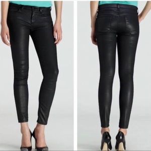 Joie Women's Black Diamond Zipped Super Skinny Jeans